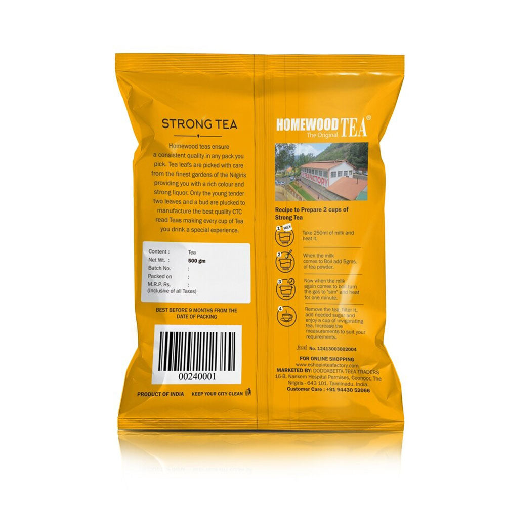 Homewood Tea from Ooty (Strong / Cardamom / Masala) 500g