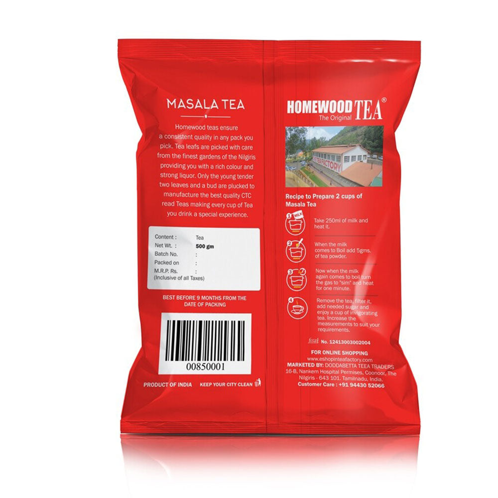 Homewood Tea from Ooty (Strong / Cardamom / Masala) 500g
